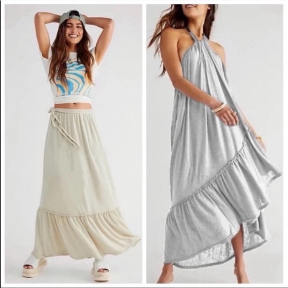 Free People Beach Convertible Dress Maxi Skirt NWT